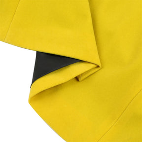 Slim Fit 2-Piece Yellow Pleuche Velvet Tuxedo Suit