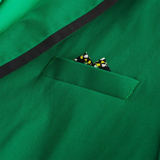 Men's One Button Solid Color Casual Blazer Green - Cloudstyle