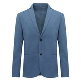 Silm Fit Lightblue Single-Breasted Casual Blazer High Quality Fabric
