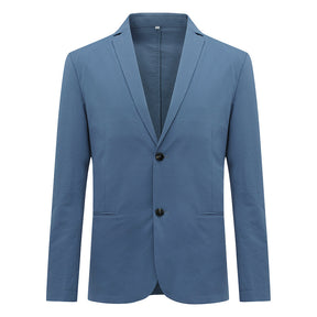 Silm Fit Lightblue Single-Breasted Casual Blazer High Quality Fabric