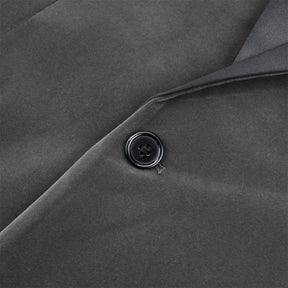 Slim Fit 2-Piece Grey Pleuche Velvet Tuxedo Suit