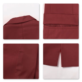 Men's Slim Fit Casual Blazer Jacket Red