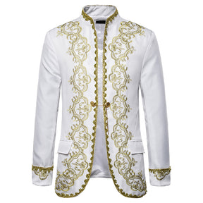 Slim Fit Embroidery White Show Gown