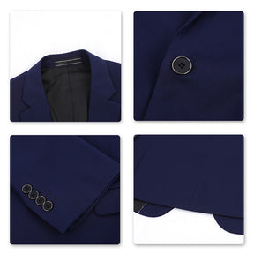 Two Piece Slim Fit Suit Navy Casual Suit