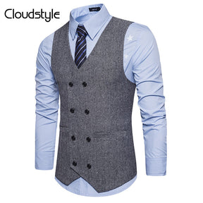 Slim Fit Comfortable Retro Grey Vest